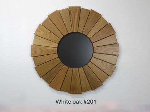 White Oak Sunburst Mirrors
