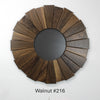 Walnut Sunburst Mirrors