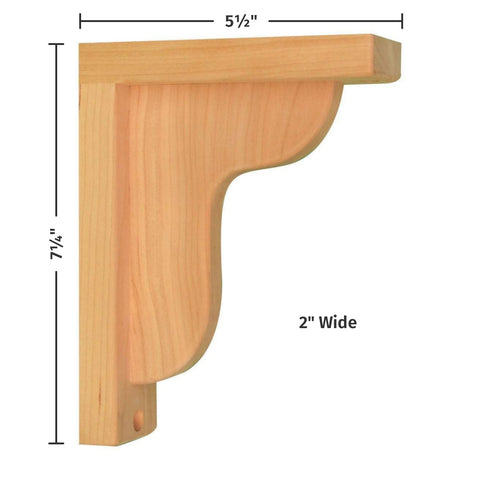 Cherry Ogee 6 Corbel for Pre-Installed Countertops by Tyler Morris Woodworking